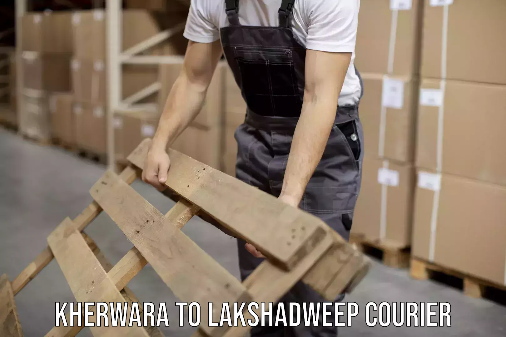 Commercial shipping rates Kherwara to Lakshadweep