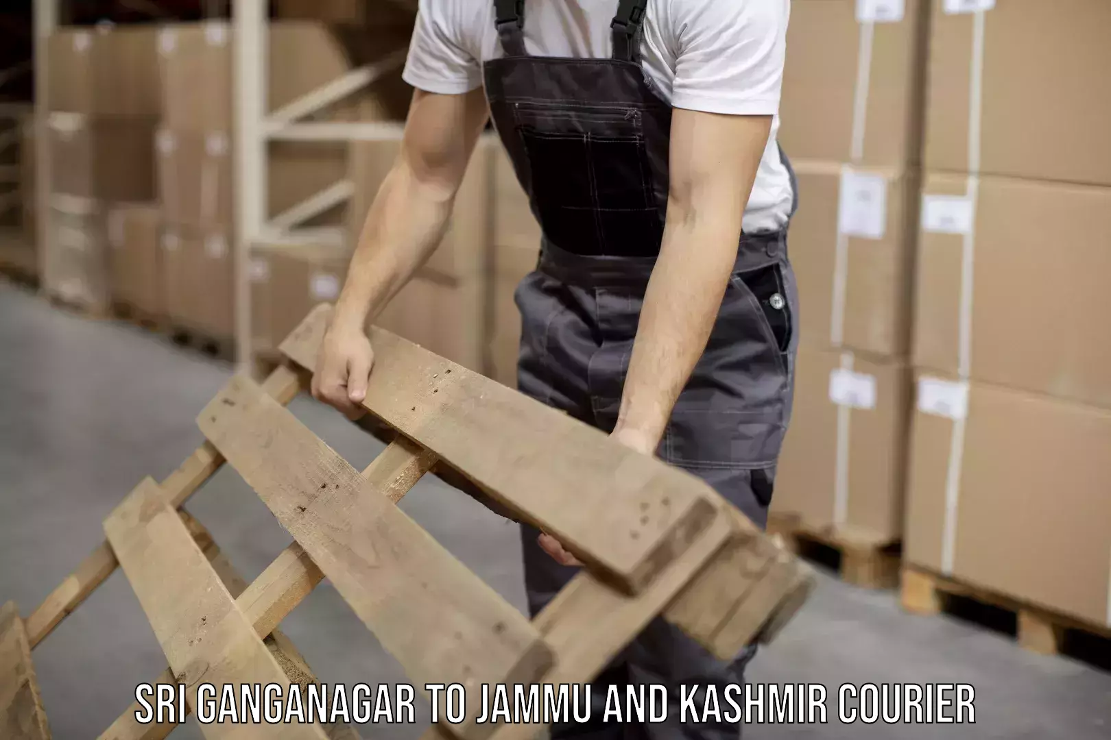 Courier insurance Sri Ganganagar to Jammu and Kashmir