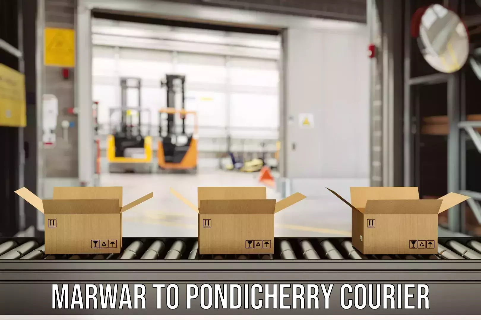 Customer-oriented courier services Marwar to Pondicherry University