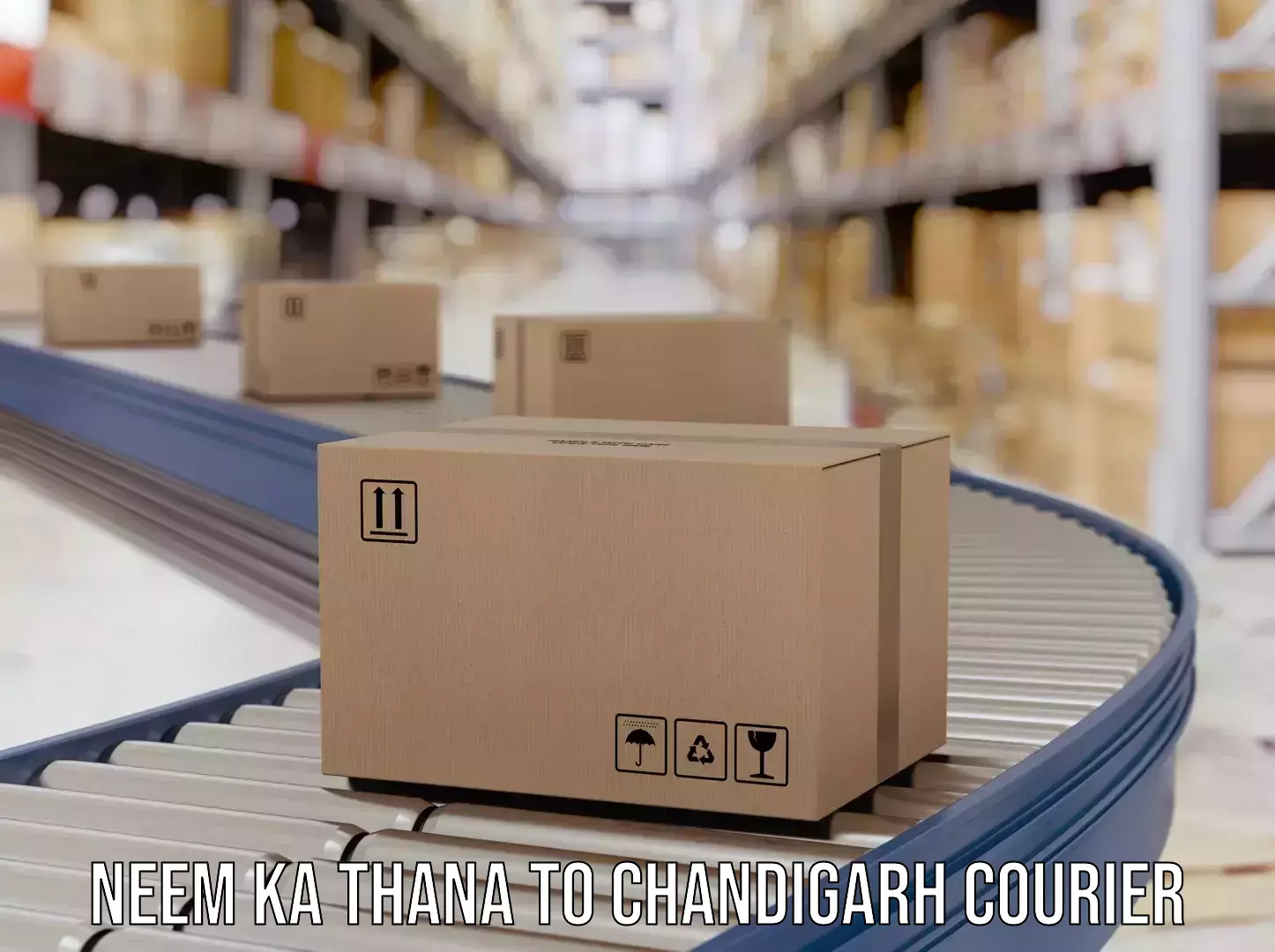 Punctual parcel services Neem ka Thana to Chandigarh