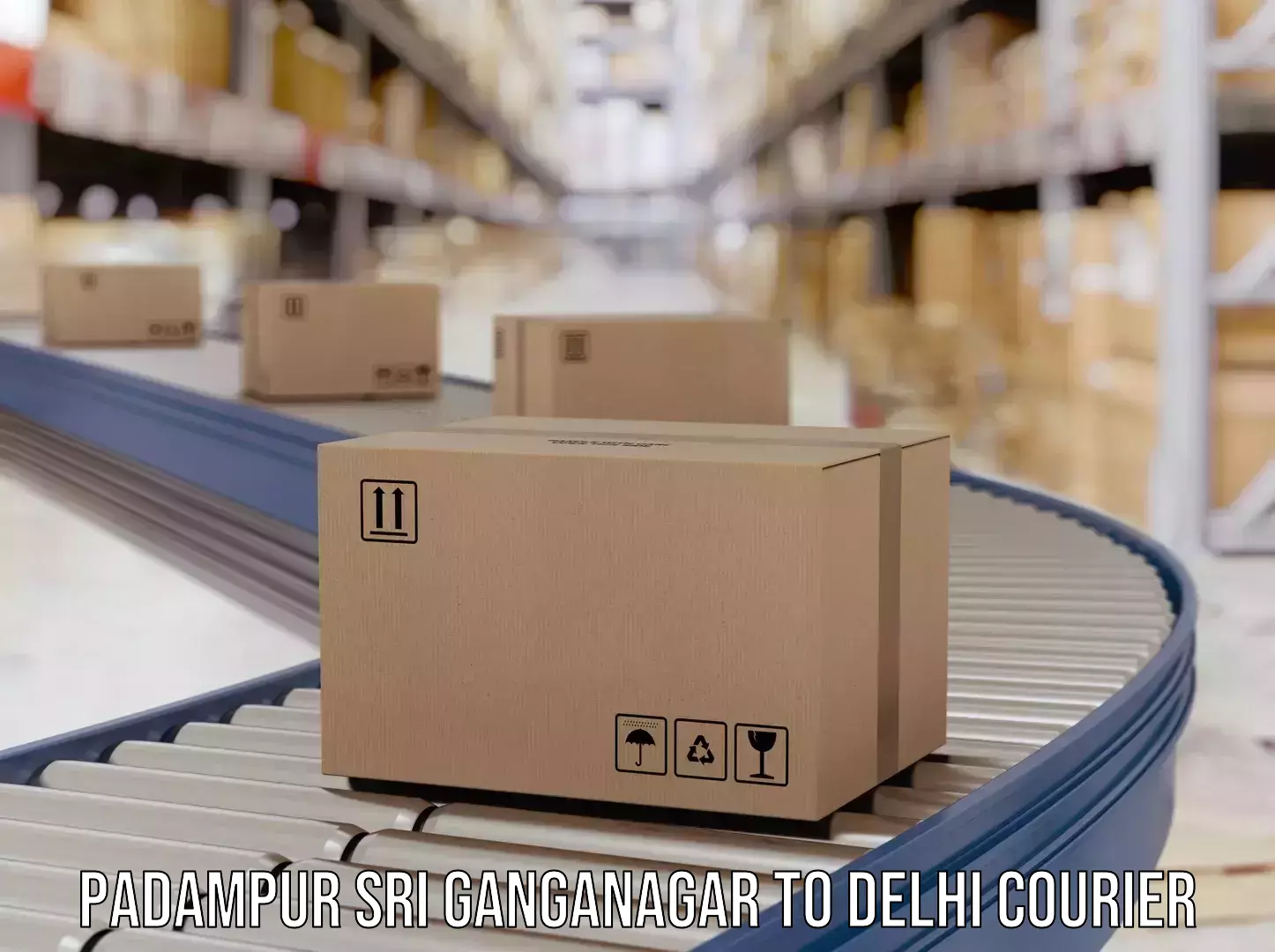 International courier rates in Padampur Sri Ganganagar to Delhi Technological University DTU