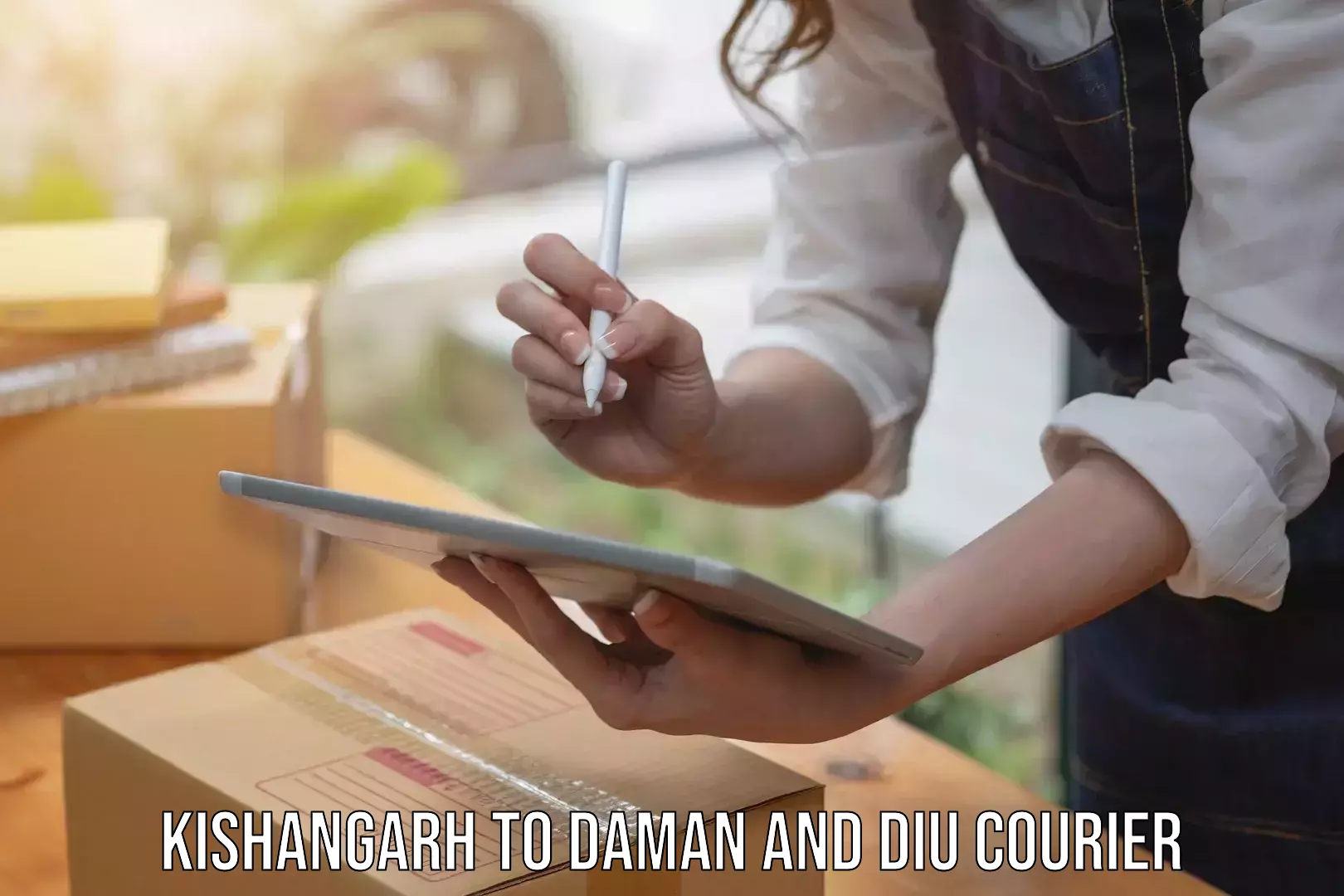 Efficient parcel tracking Kishangarh to Daman and Diu