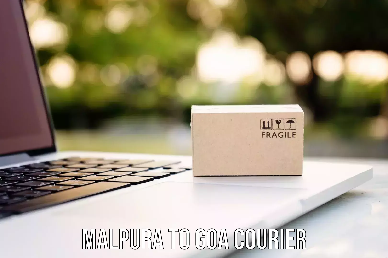 24-hour courier services Malpura to Goa