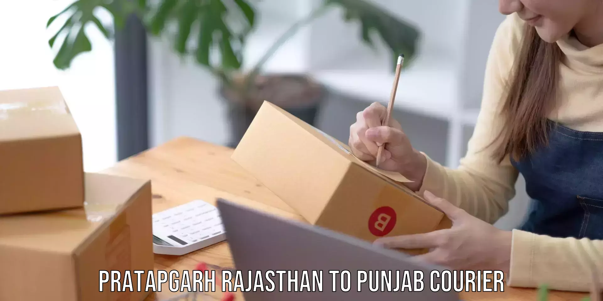 User-friendly courier app Pratapgarh Rajasthan to Dera Bassi