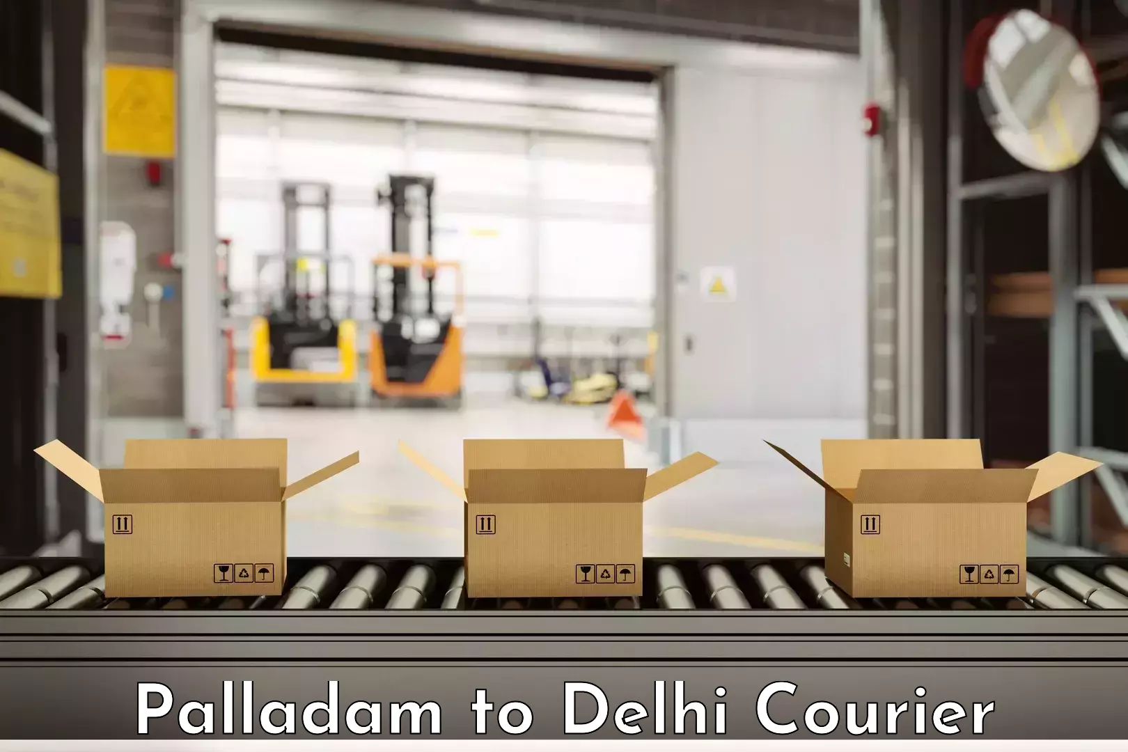 Home goods moving company Palladam to East Delhi