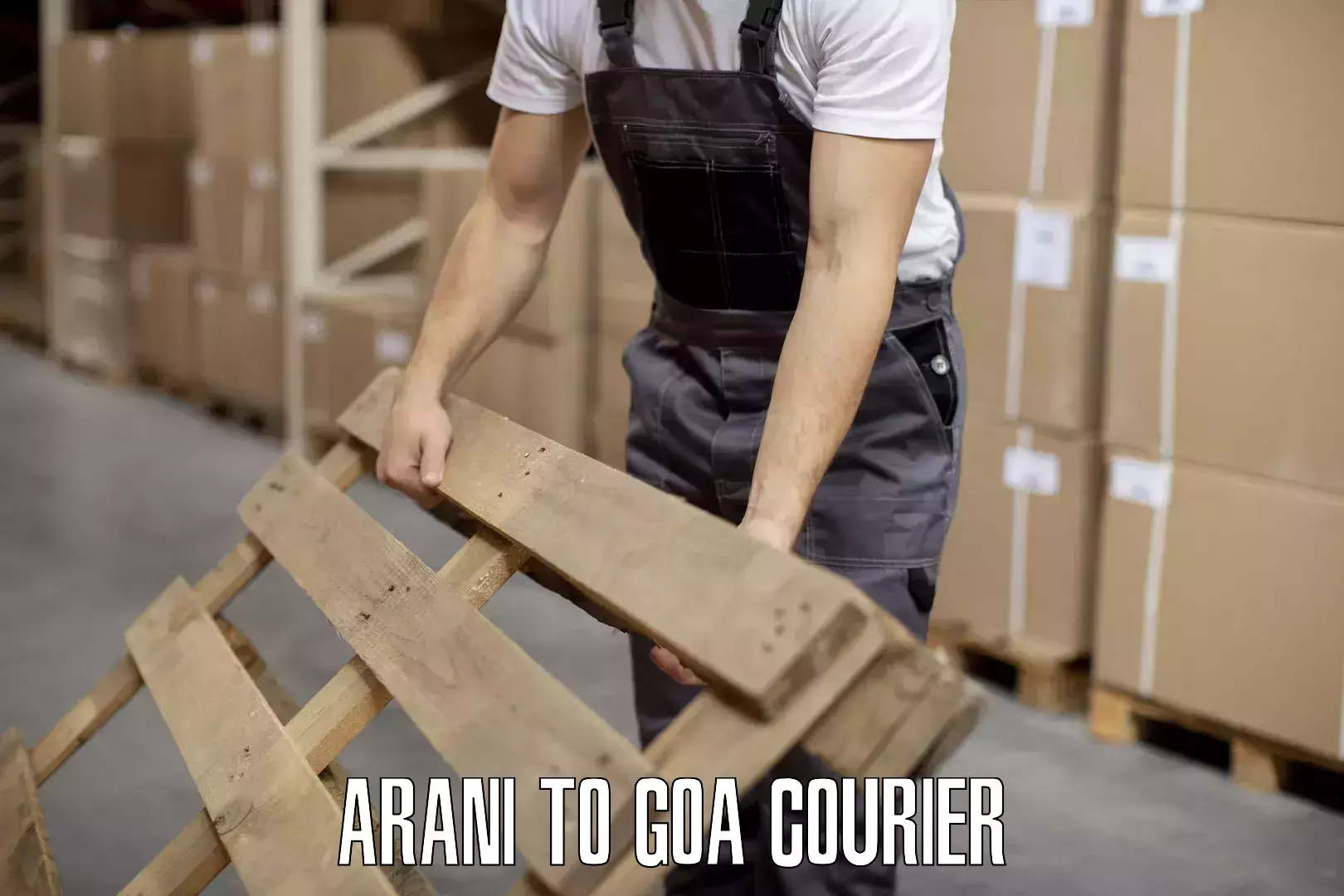 Luggage delivery app Arani to South Goa