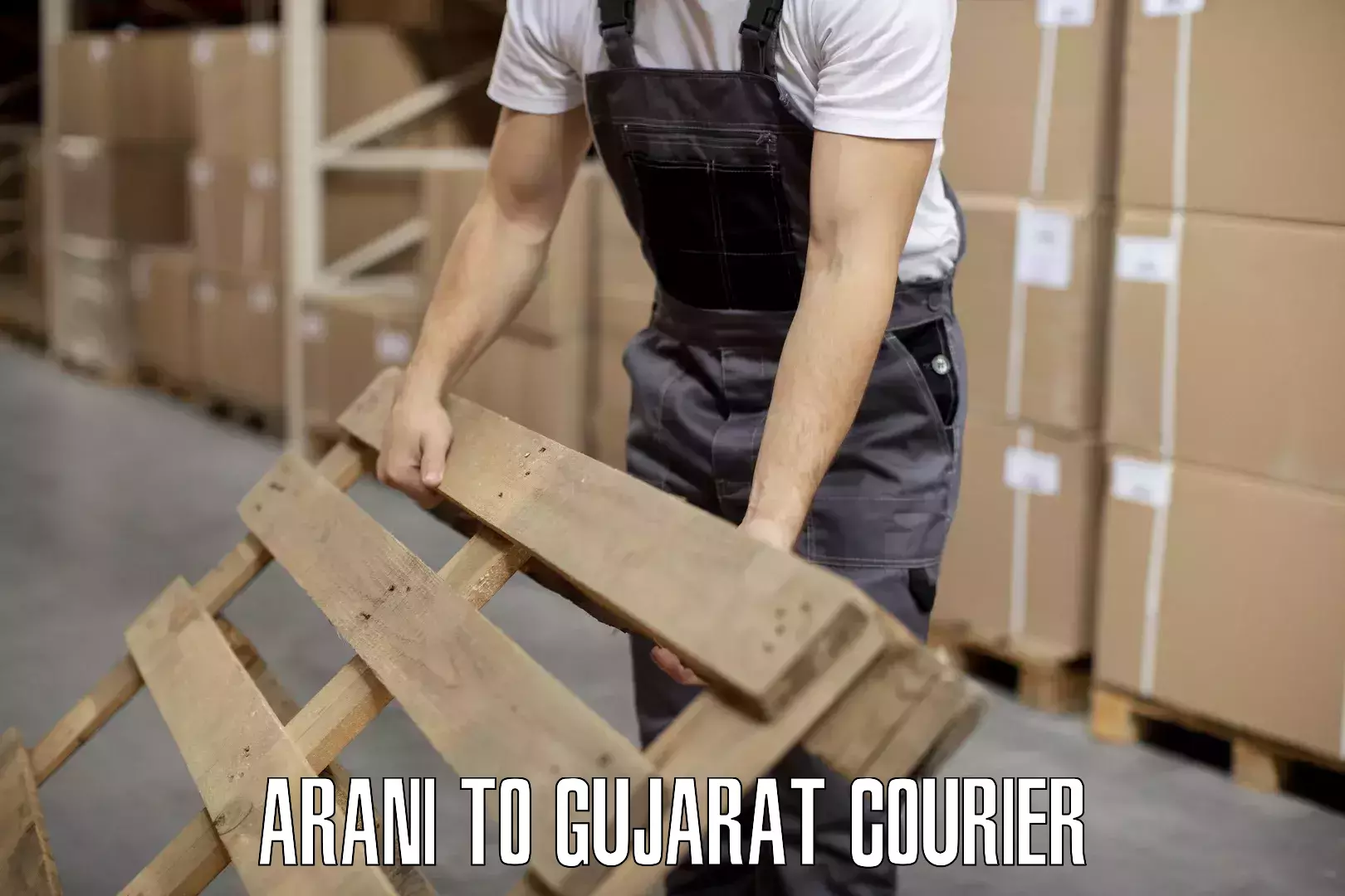 Luggage courier network Arani to Ahmedabad
