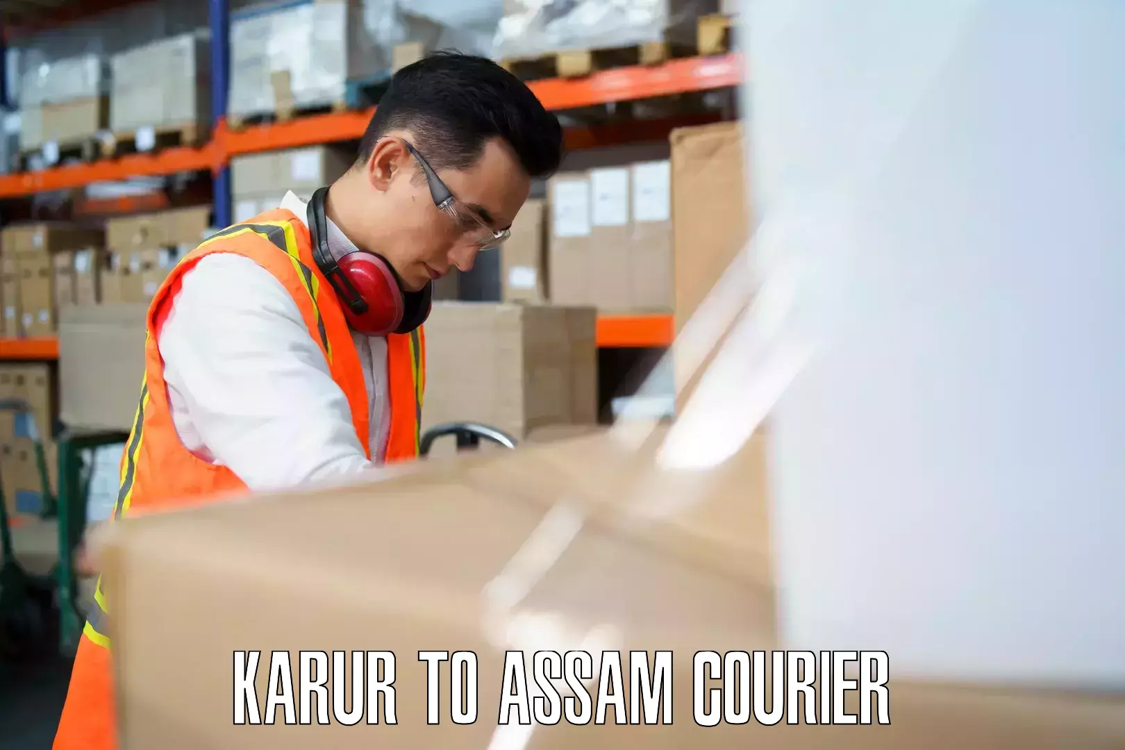 Baggage courier calculator Karur to Ramkrishna Nagar Karimganj