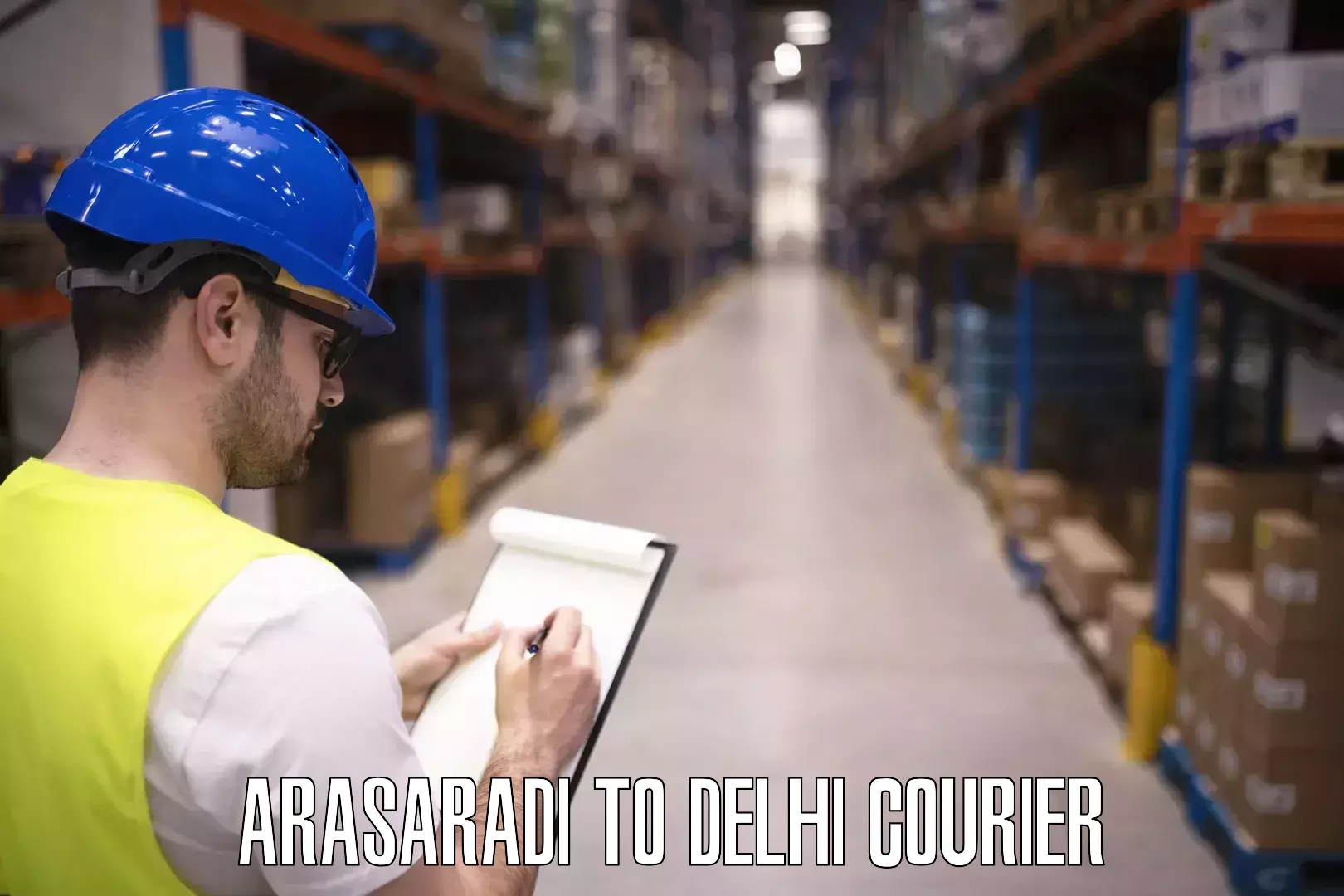 Baggage courier strategy Arasaradi to Delhi Technological University DTU