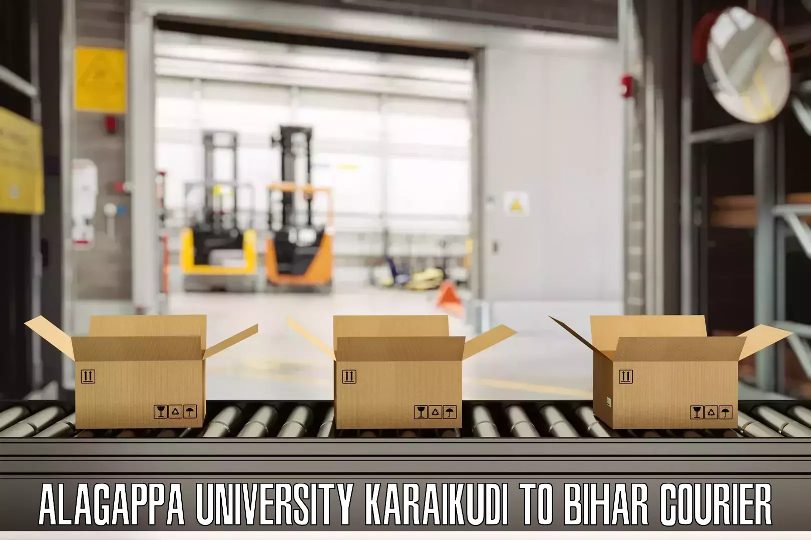 Online luggage shipping booking in Alagappa University Karaikudi to Saharsa