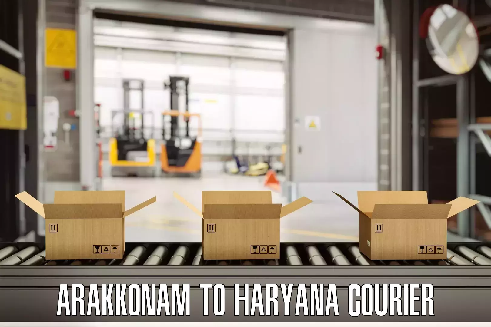 Luggage shipping logistics Arakkonam to Bilaspur Haryana