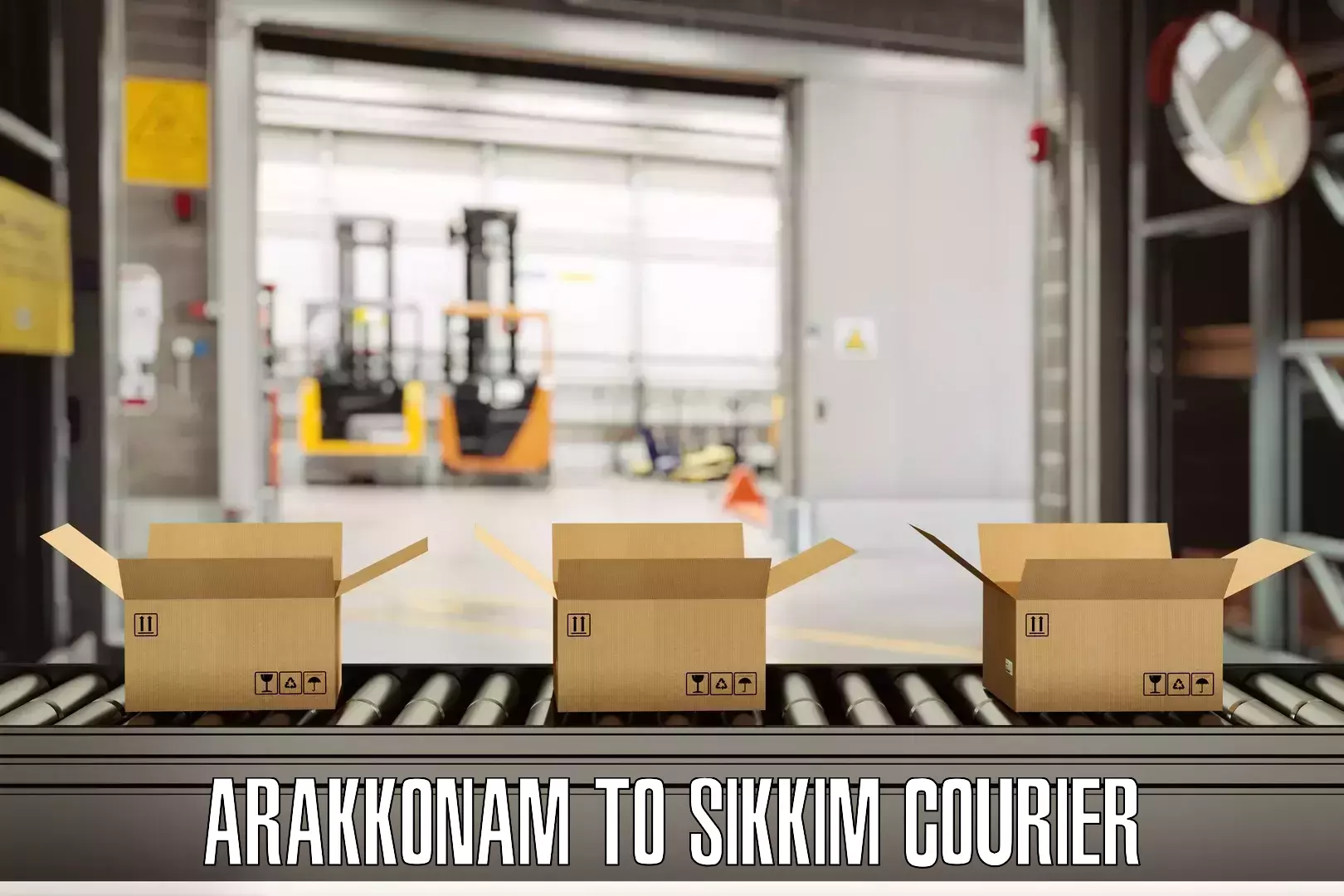 Luggage shipping discounts Arakkonam to Sikkim