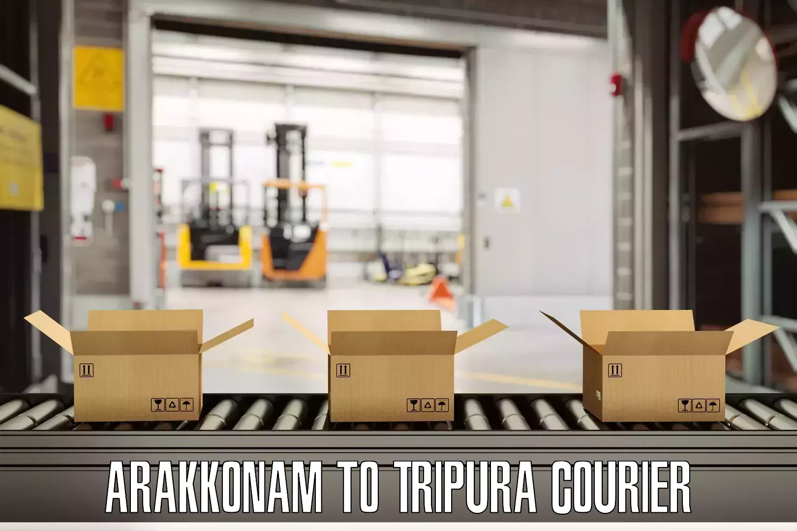 Luggage shipping specialists Arakkonam to Udaipur Tripura