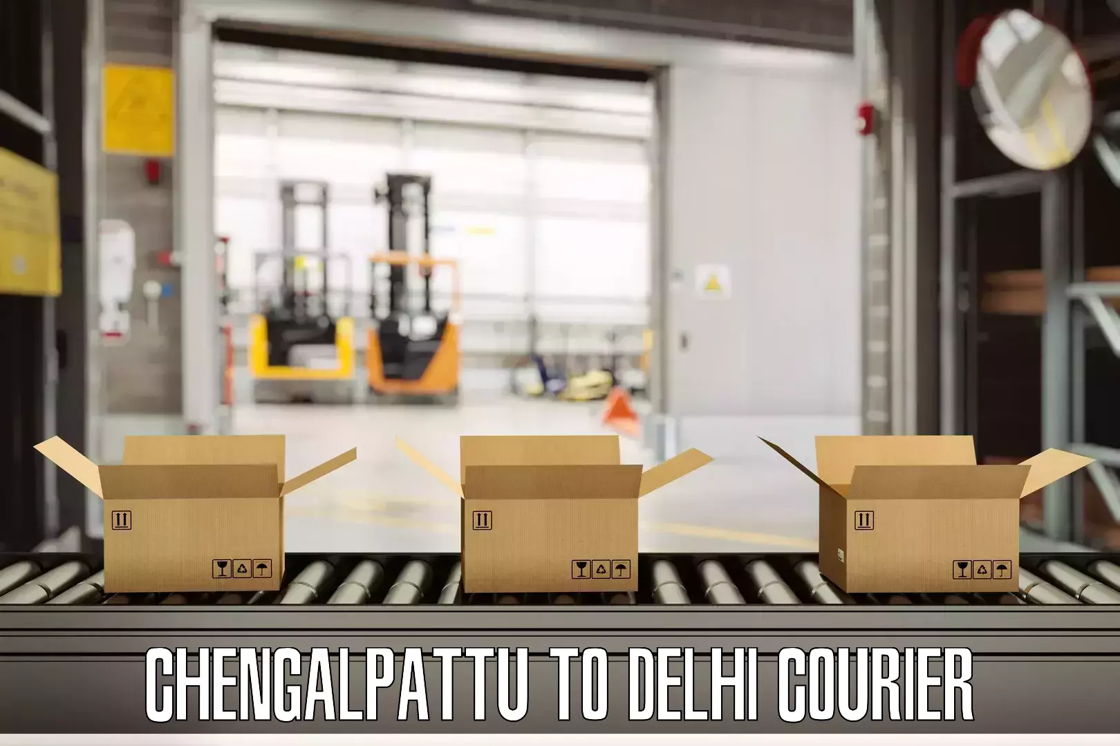 Doorstep luggage pickup Chengalpattu to IIT Delhi