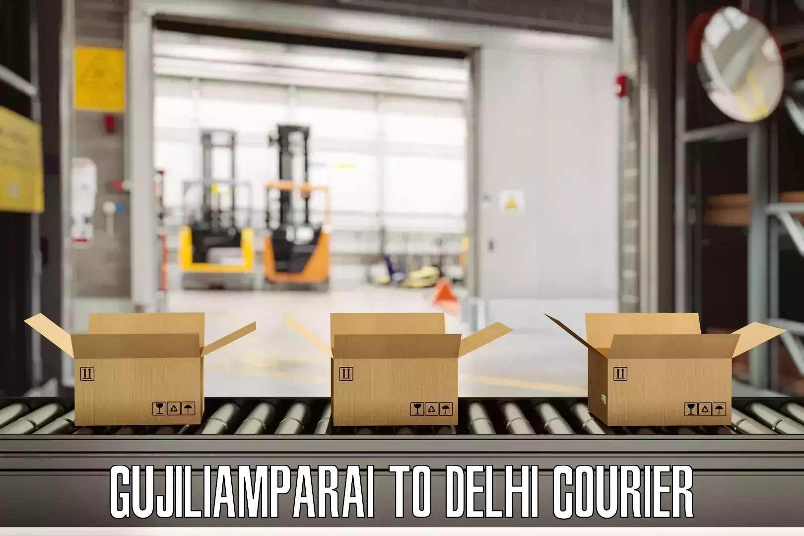 Overnight luggage courier Gujiliamparai to East Delhi