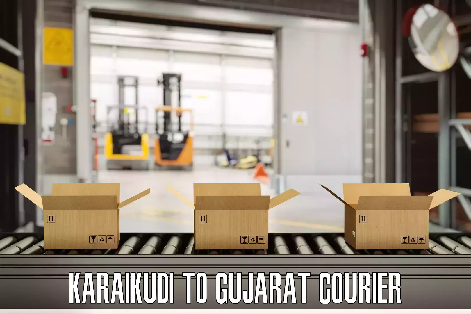 Baggage shipping rates calculator Karaikudi to NIT Surat