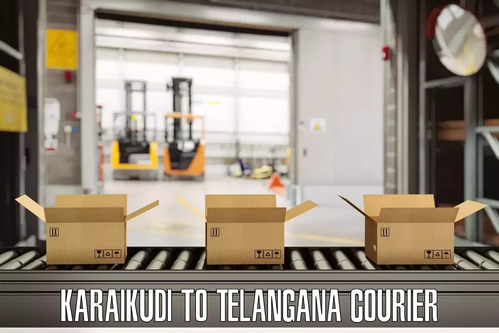 Luggage shipment tracking Karaikudi to Amangal