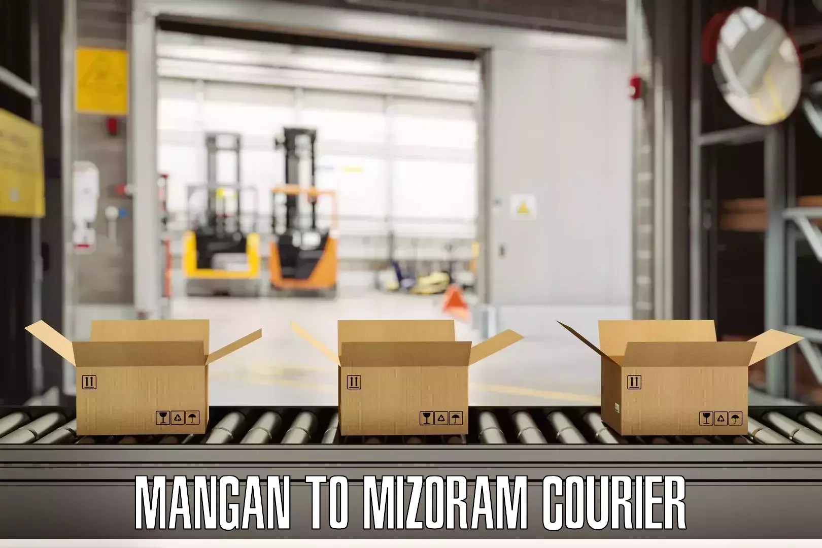 Baggage delivery management Mangan to Darlawn