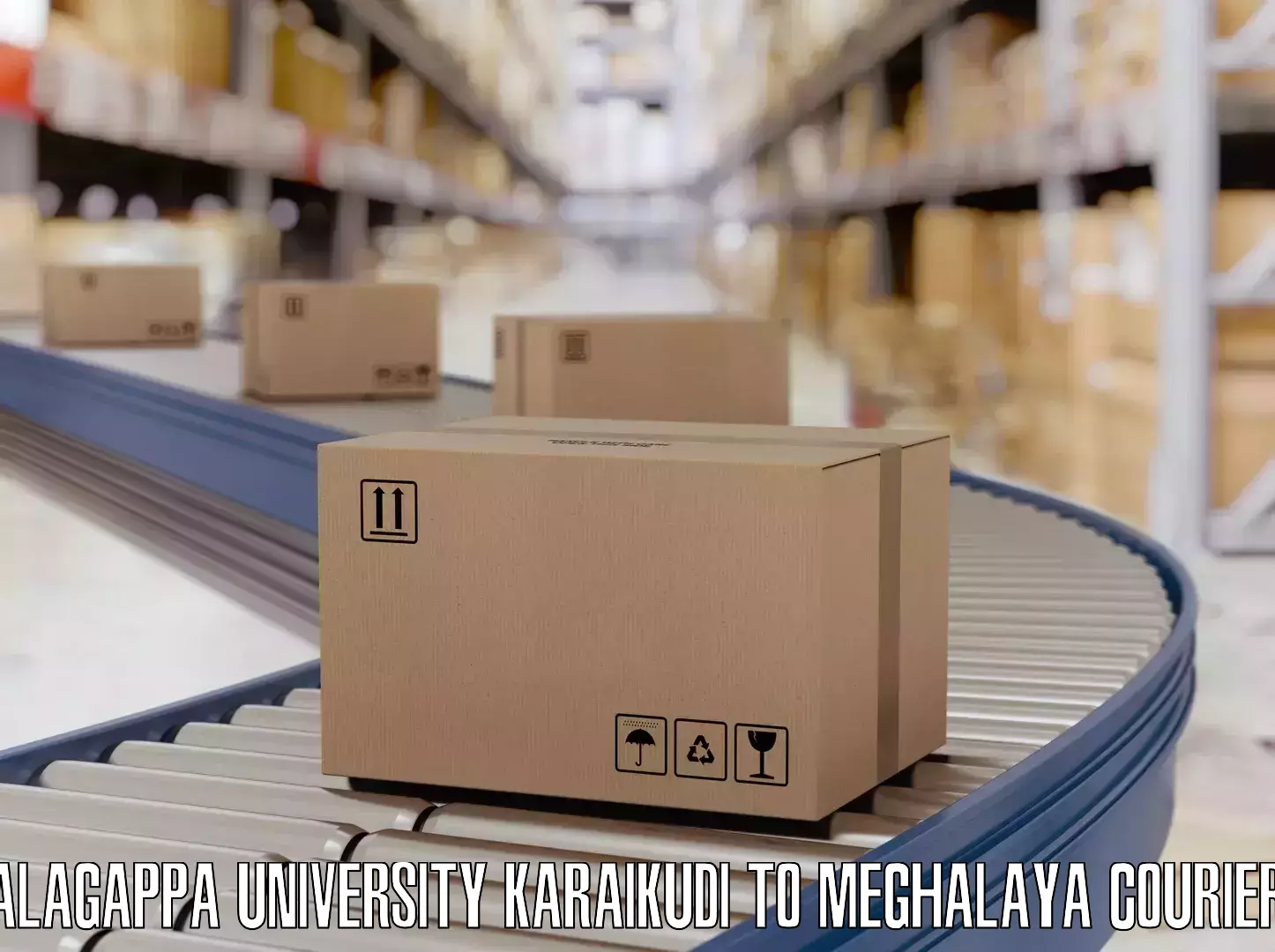 Baggage courier rates calculator Alagappa University Karaikudi to Meghalaya