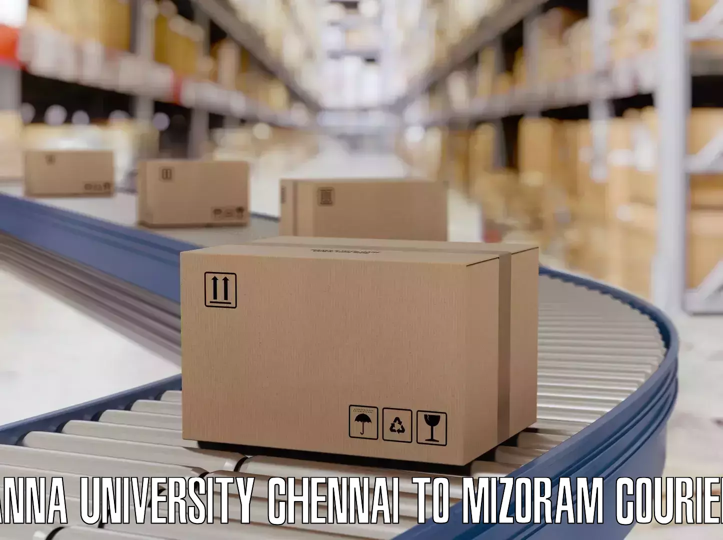 Door-to-door baggage service Anna University Chennai to Aizawl