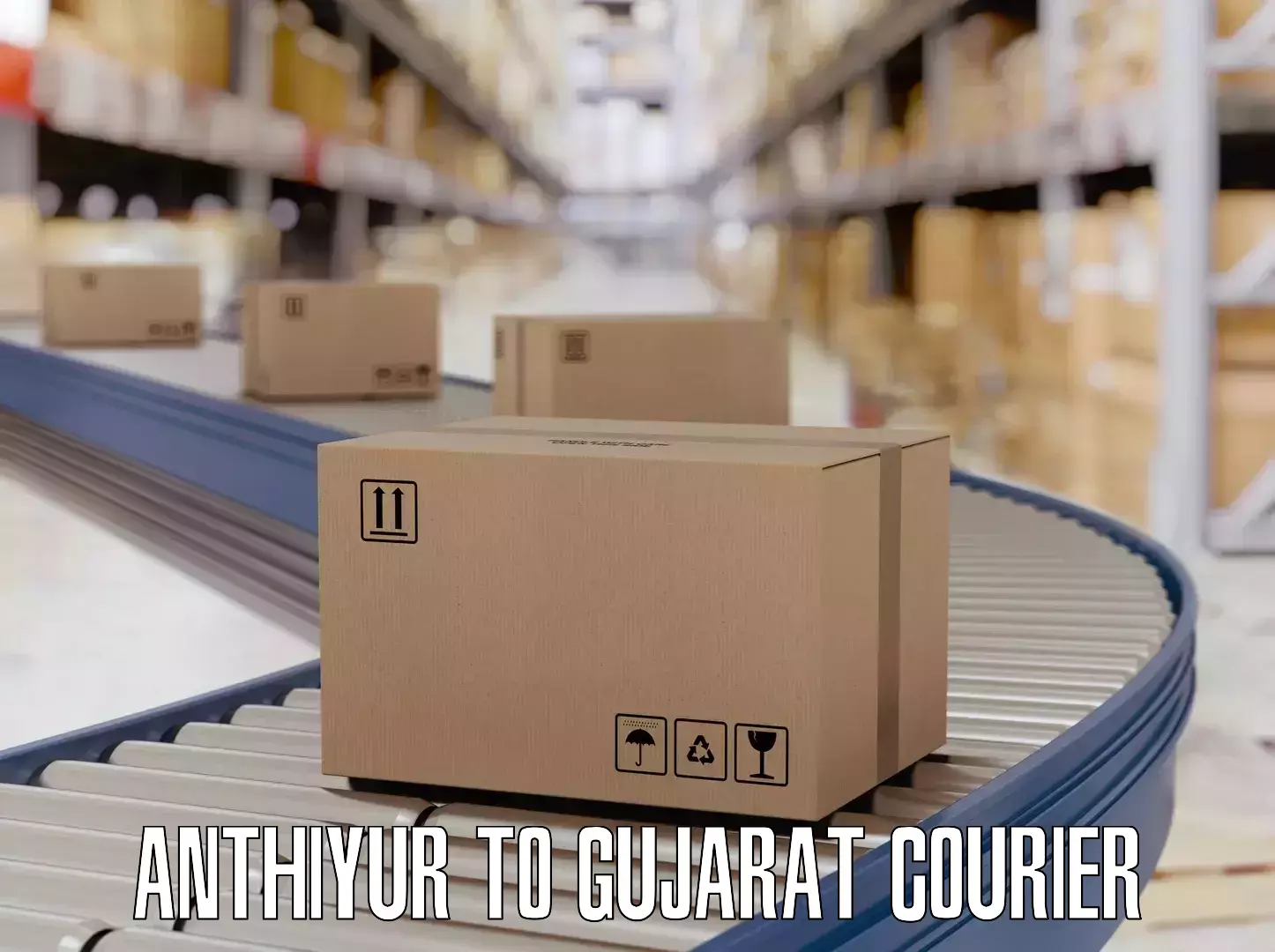 Personal baggage courier Anthiyur to Gujarat