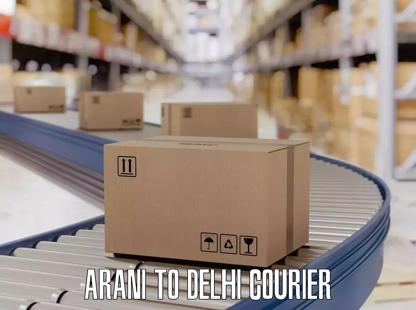 Affordable luggage courier Arani to East Delhi