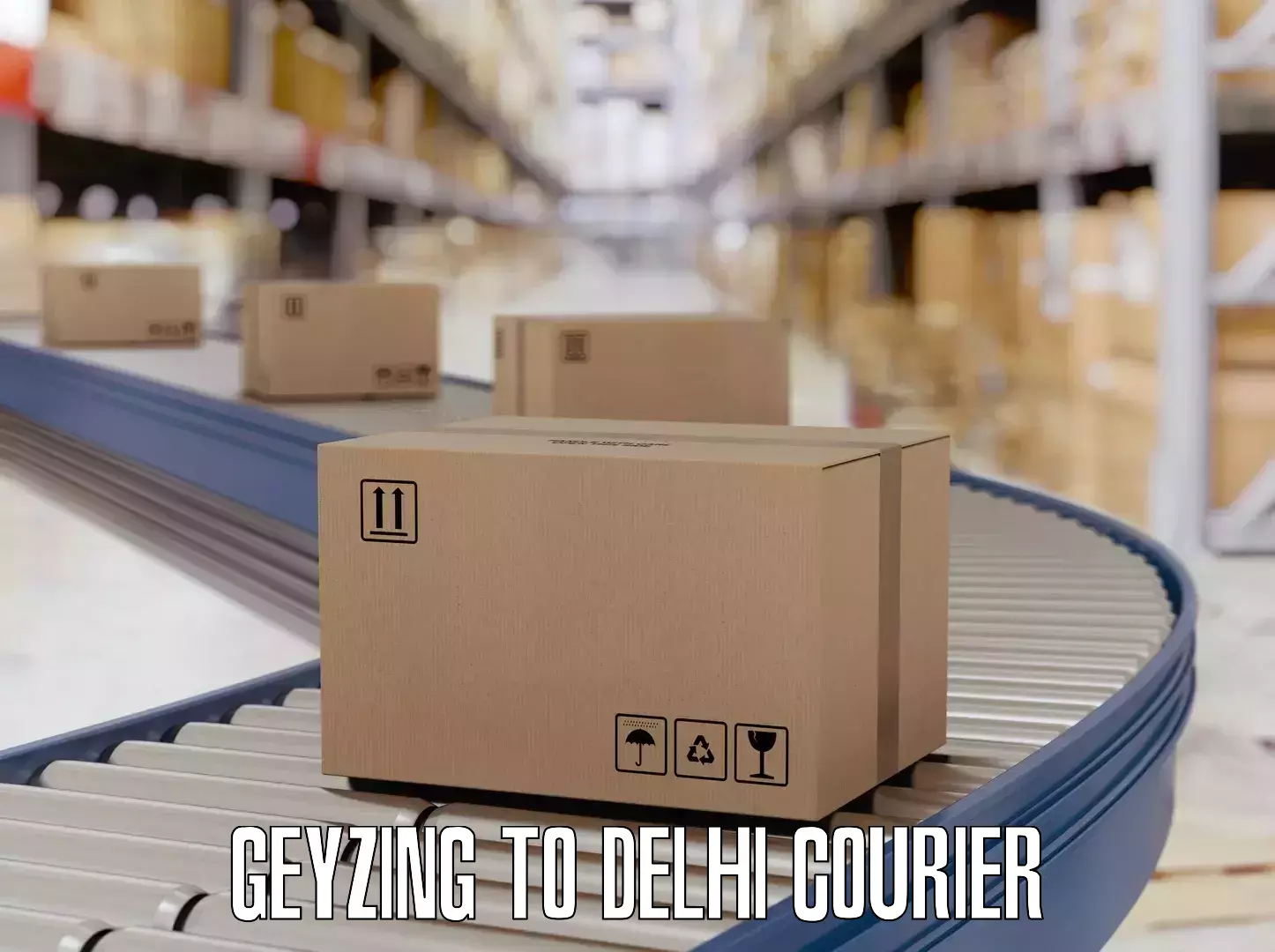 Luggage shipping estimate Geyzing to Jamia Hamdard New Delhi