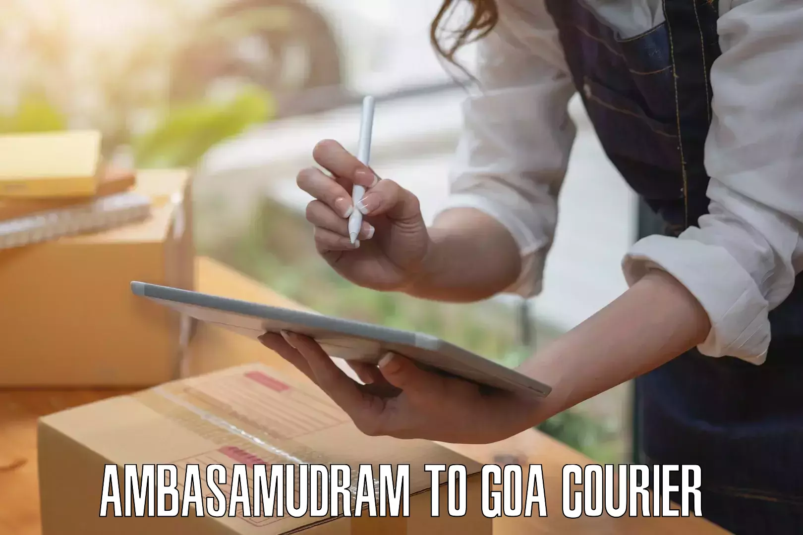 Baggage transport technology Ambasamudram to Goa University