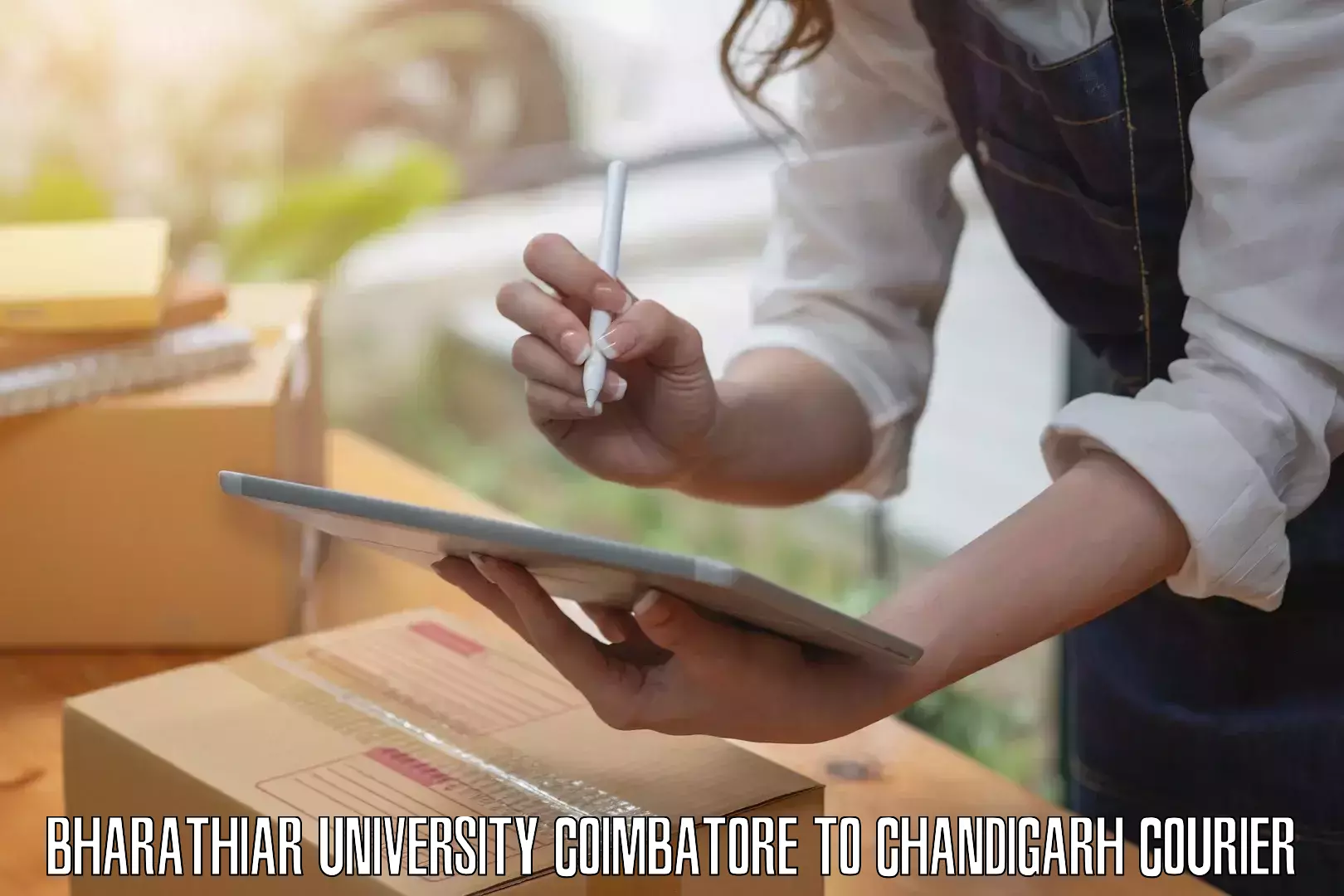 Baggage delivery planning Bharathiar University Coimbatore to Chandigarh