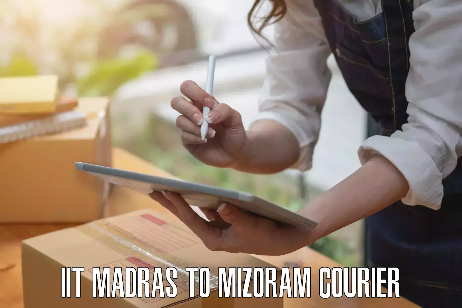 Baggage delivery estimate IIT Madras to Mizoram University Aizawl