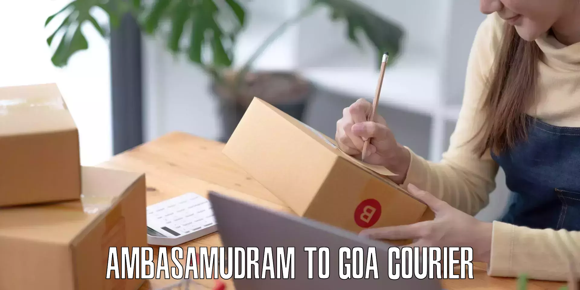Baggage courier rates calculator Ambasamudram to Goa