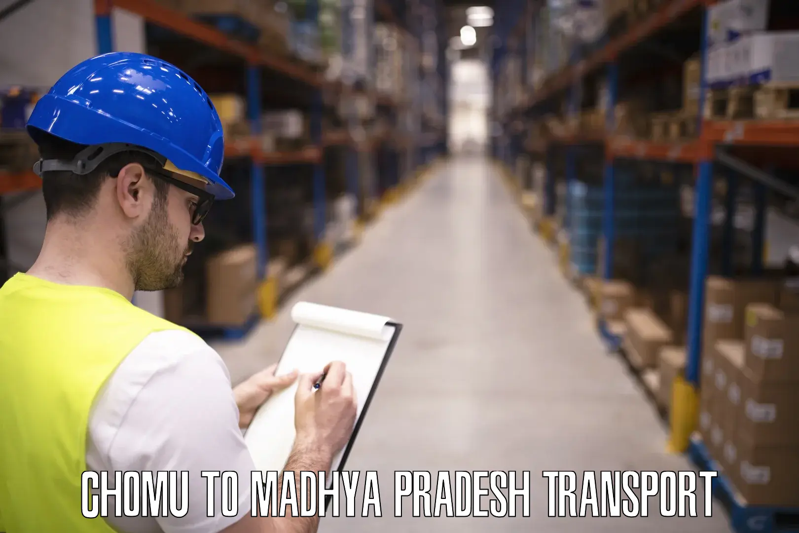 Domestic goods transportation services Chomu to Madhya Pradesh