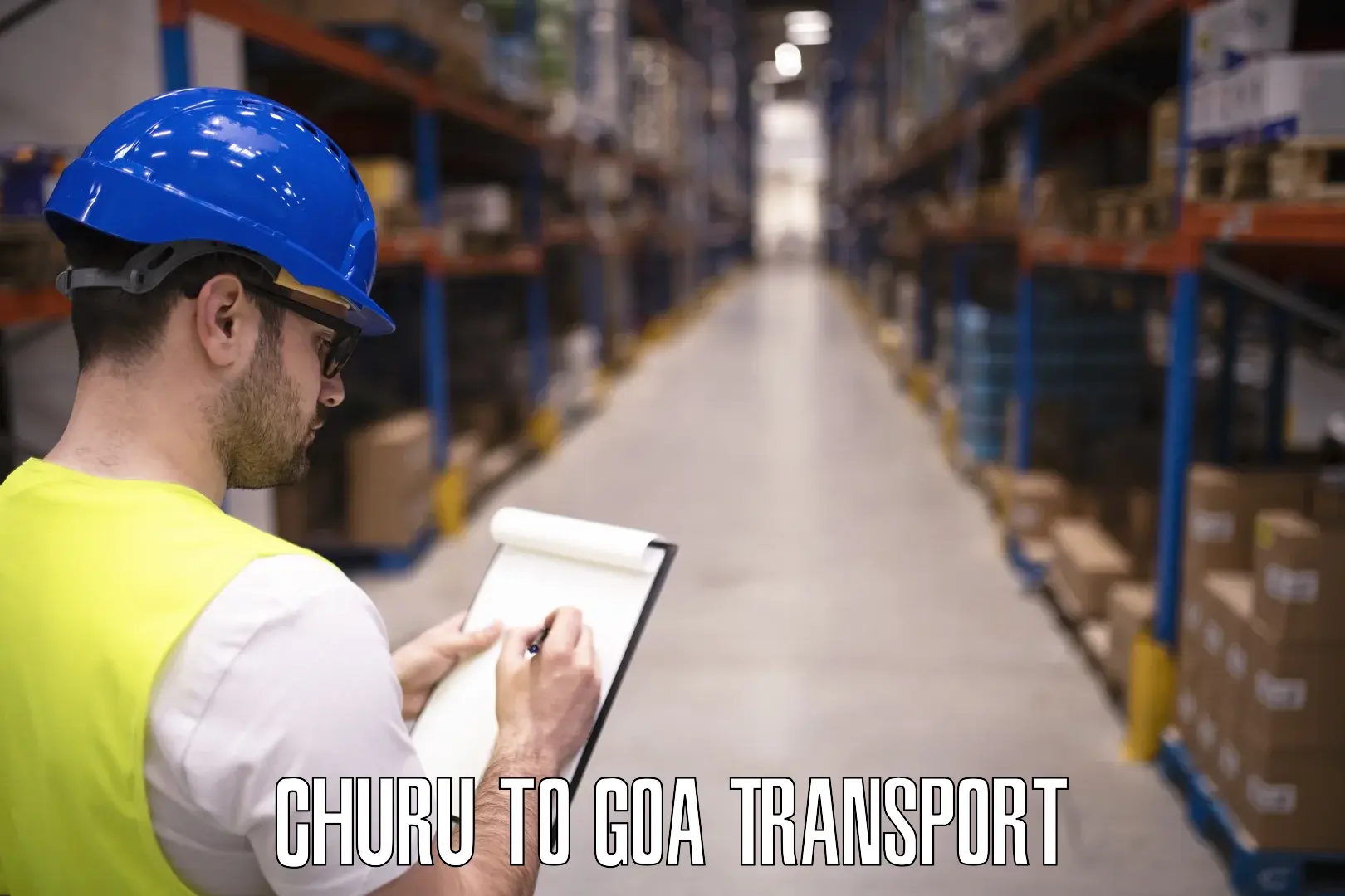 Transport in sharing Churu to South Goa