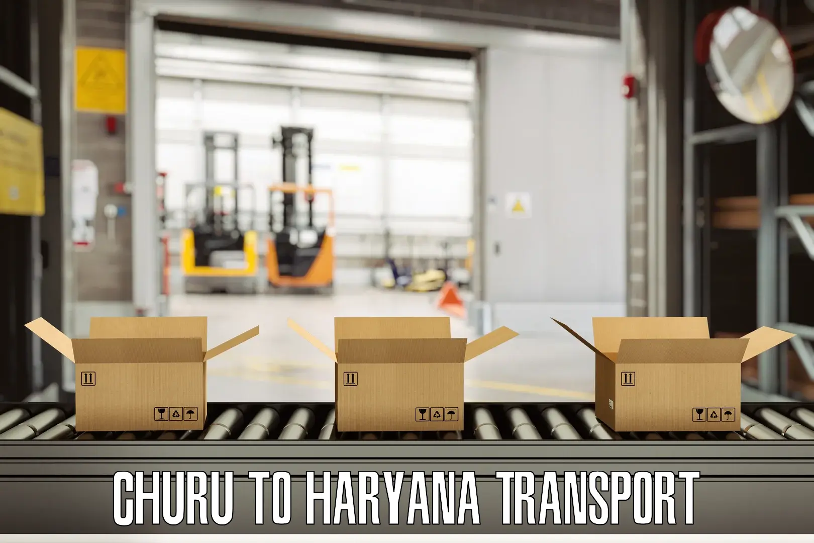 Best transport services in India Churu to NCR Haryana