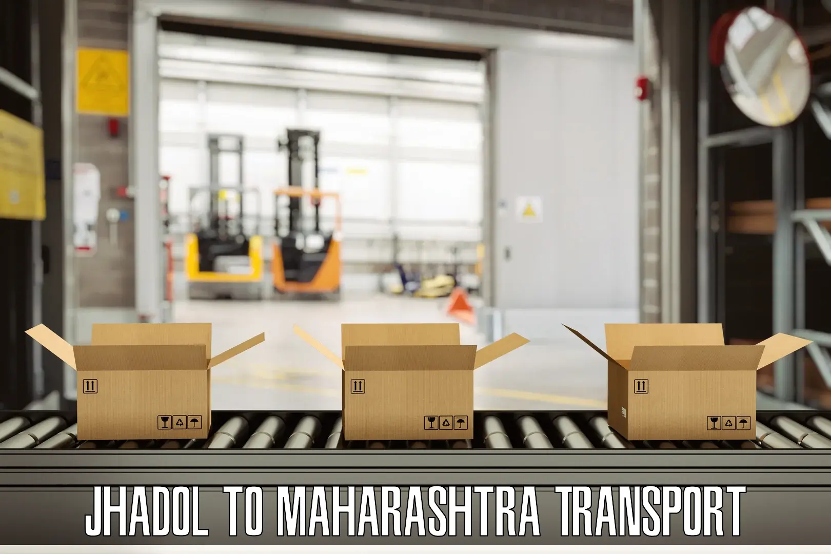Two wheeler parcel service Jhadol to Raigarh Maharashtra