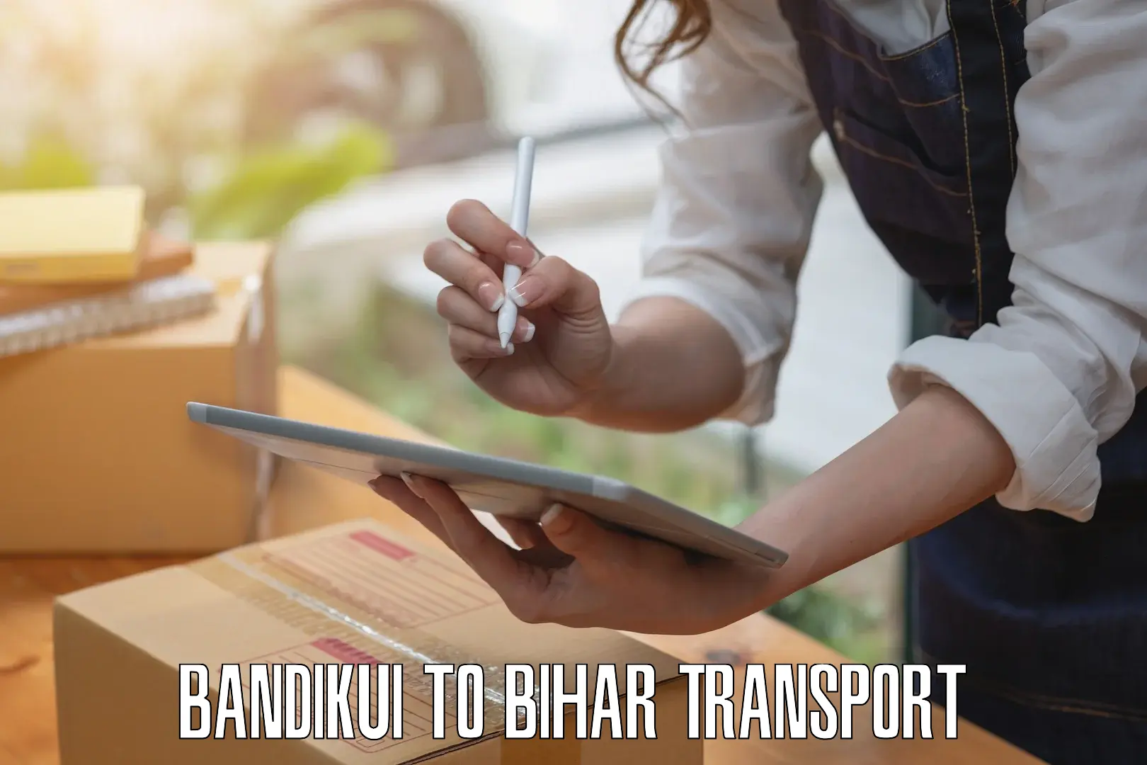 Pick up transport service Bandikui to Basopatti