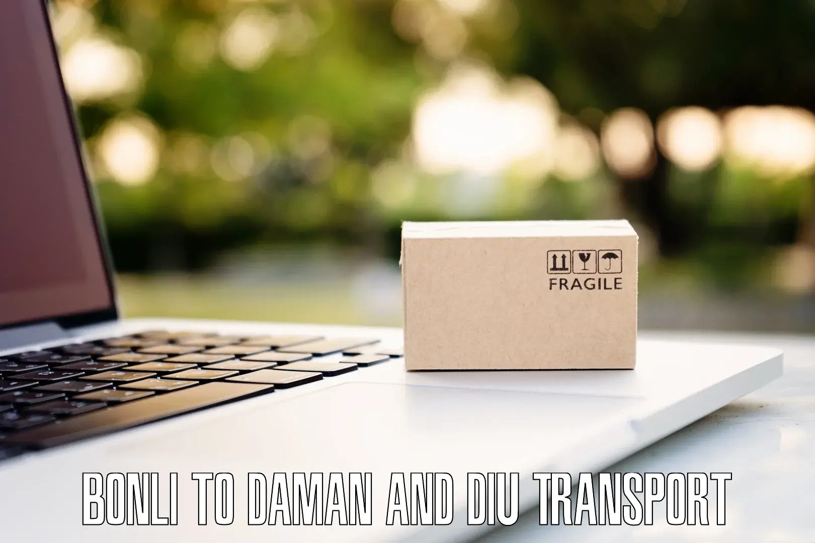 Online transport booking Bonli to Daman and Diu