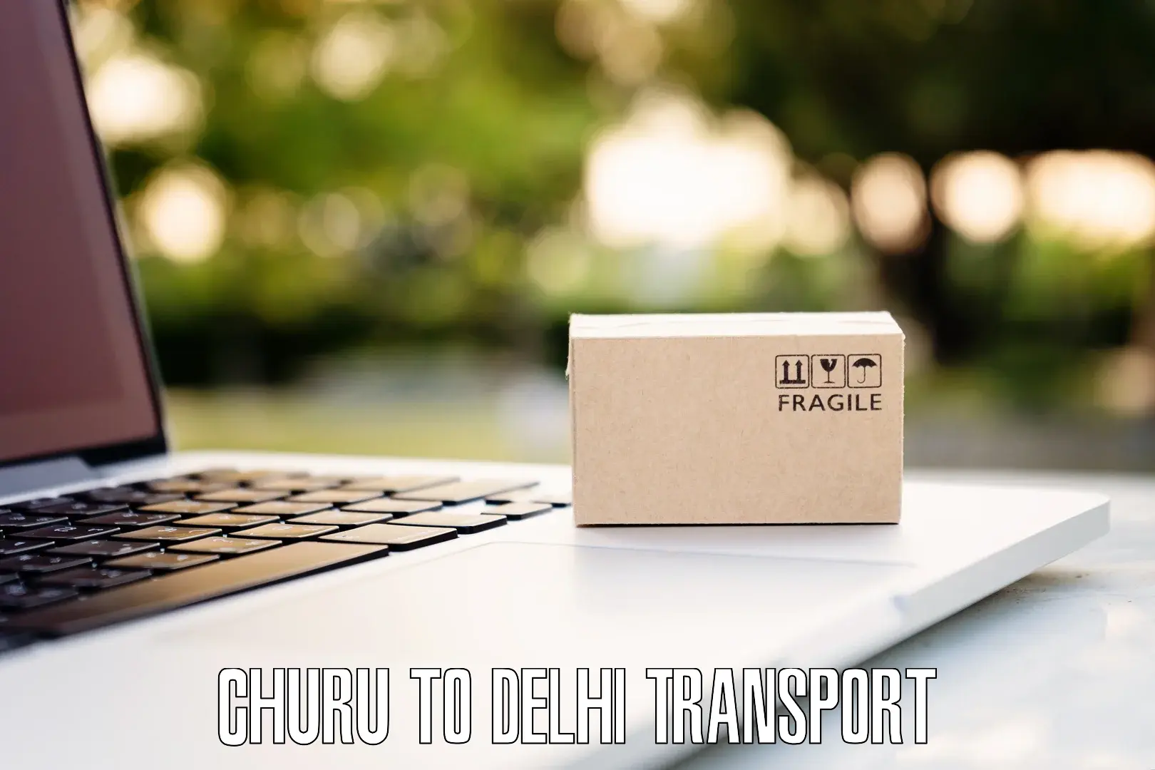 Online transport booking Churu to Kalkaji
