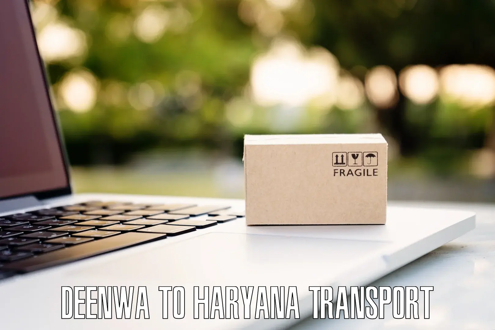 Two wheeler parcel service in Deenwa to Haryana